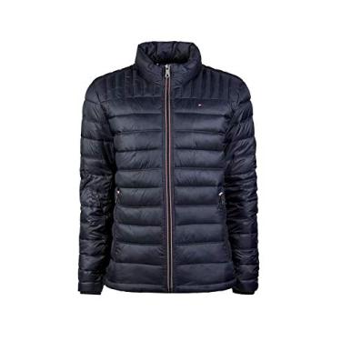 Imagem de Tommy Hilfiger Jaqueta masculina acolchoada com isolamento térmico, Preto, GG