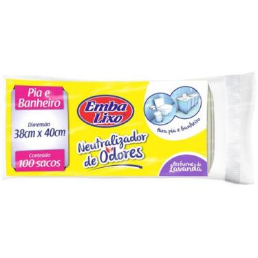 Imagem de 100 Sacos P/ Lixo Perfumado Para Pia Banheiro Neutral Odores - Embalix