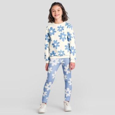 Imagem de Blusão infantil menina em moletom Brandili, Natural, 8