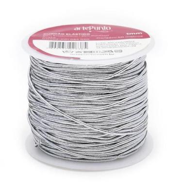 Imagem de Cordão Elástico Prateado 1mm - 50 Metros  artePunto