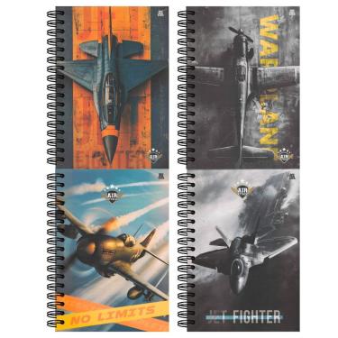 Imagem de Caderno Espiral Capa Dura São Domingos Air Attack - Animativa com Folhas Pautadas 200X275MM 80 1 Matéria