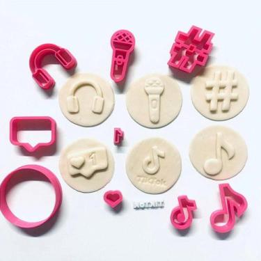 Imagem de Kit Cortador/Marcador Tema Tik Tok - D250695 - 5cm - no-brand