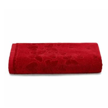 Imagem de Toalha Rosto Romance 50x80cm Dohler Cor:Vermelho, Vermelho