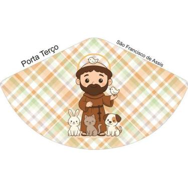Imagem de Porta Terço São Francisco de Assis - Sintético Doll - Ponto X Tecidos