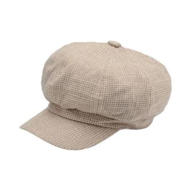 Imagem de Chapéu Cokê Unissex - Chapéu Octagonal Vintage para Outono/Inverno, Be