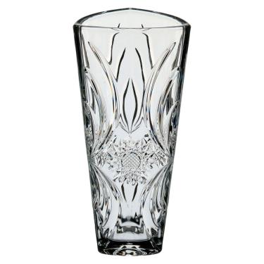 Imagem de VASO DECORATIVO ENFEITE PLANTA TRIANGULAR ECO CRYSTAL 28x12x12cm TRANSPARENTE