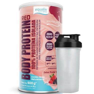 Imagem de Body Protein Isolado Red 600g Coqueteleira - Equaliv-Unissex