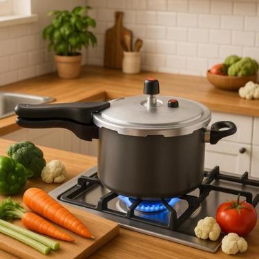 Imagem de Panela de Pressão 4,5 L Fechamento Externo Antiaderente - Alegrete
