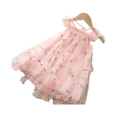 Imagem de Vestido De Princesa De Verão Para Meninas Com Bordado Em Renda Melario