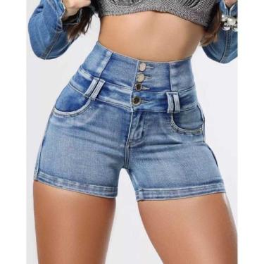 Imagem de Shorts Jeans Feminino Pitbull Lançamento Ref 87663, Azul, 46