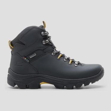 Imagem de Bota Masculina Bradok Hi Land em Couro para Trilha, Preto, 40