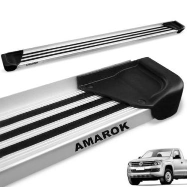 Imagem de Estribo Lateral Amarok 2010 a 2021 Cabine Simples Aluminio Natural A1 
