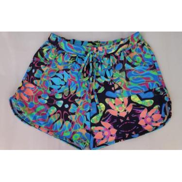 Imagem de Shorts Casual Light com bolso Siriloco, G, Azul bebê estampado