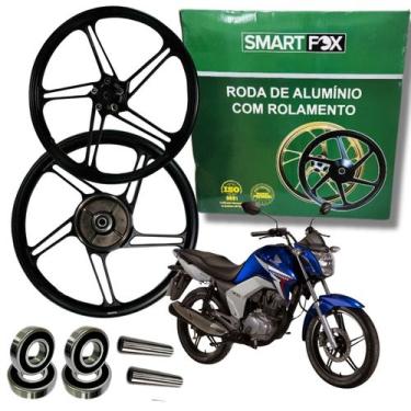Imagem de Par Roda Cg Titan Fan Liga 150 160 Liga Leve 2014-2024 - Smartfox
