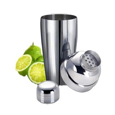 Imagem de Coqueteleira Cobbler 500ML para Preparar Coquetéis em Aço Inox Acabamento Espelhado Uso Profissional Inox Lehaví