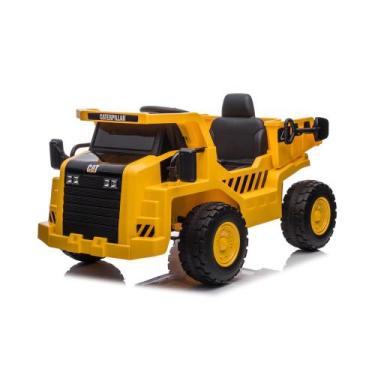 Imagem de Carrinho Caminhão Elétrico Infantil 12v com Caçamba CAT Com Controle R