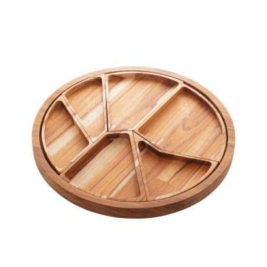 Imagem de Petisqueira de Madeira Teca Woodart 33cm - Wolff Craft