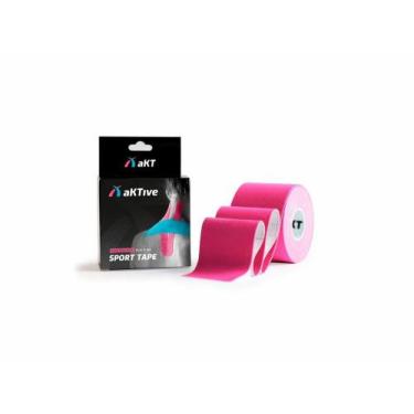 Imagem de Bandagem Neuromuscular Elástica Adesiva, Rosa - Aktive Tape
