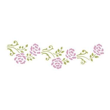 Imagem de Stencil Pintura Simples Flores 17X6,5 STP-059 - Litoarte