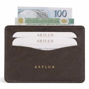 Imagem de Porta Cartão e CNH em Couro Artlux 3062 -, Cinza