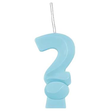 Imagem de Vela de Aniversário Candy Azul - 1 Unidade - Regina, ?