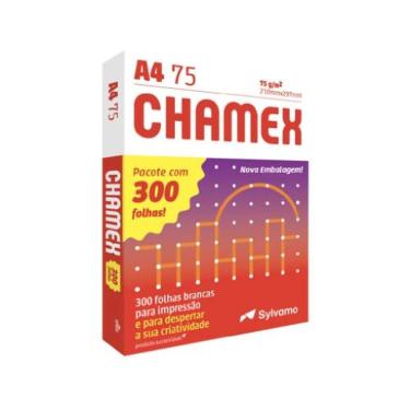 Imagem de Papel A4 Chamex Papel Chamex A4 Pacote 300 Folhas para Impressão e Escrita Formato A4