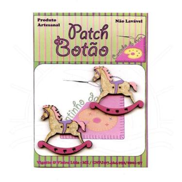 Imagem de Botton Patch Cavalo de Balanço Rosa 2424 - 2 Unid - Cantinho Da Arte