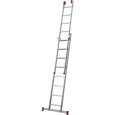 Imagem de Escada Extensiva 3 em 1 ESC0617 2 X 8 Degraus em Alumínio 150kg Botafo