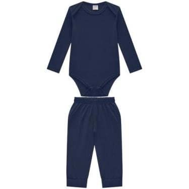 Imagem de Conjunto Body e Calça Térmico Peluciado Bebê Marlan / Tamanho RN ao GG