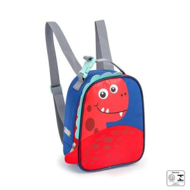 Imagem de Lancheira bolsa térmica infantil escolar dinossauro - CLIO, Vermelho