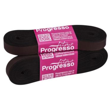 Imagem de Fita de Gorgurão Progresso 11mm Nº2 c/ 10 Metros - Marrom Café