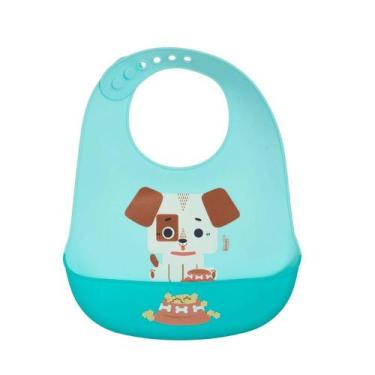 Imagem de Babador de Silicone Pacific Kouii Cachorro Théo Azul, Azul, Único