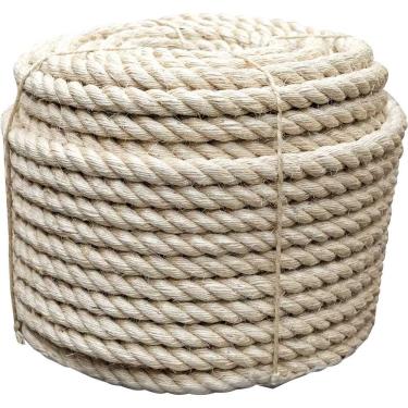 Imagem de Corda de Sisal 8056250110 3 Pernas Alta Resistência 100% Natural Amarelo Vonder