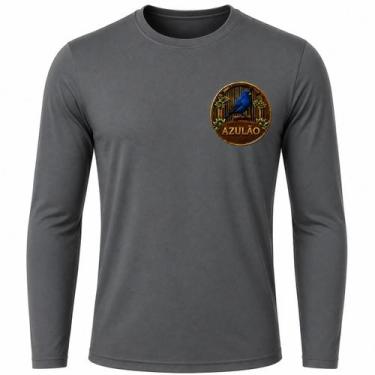 Imagem de Camisa Uv +50 Pássaro Azulão - Proteção Solar cor:GrafiteTamanho:GG - 