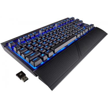 Imagem de Teclado Mecânico Gamer Corsair K63, Wireless, LED Azul, Bluetooth, Switch Cherry mx Red, us - CH-9145030-NA