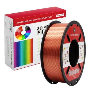 Imagem de PLA Filament 1.75mm, 3D Printer Filament for 3D Printers Accuracy +/- 0.02 mm 1Kg Spool, 1.75mm, Copper Red Silk