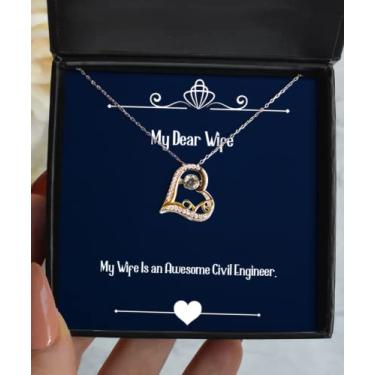Imagem de SpreadPassion My Wife is an Awesome Civil Engineer. Colar Love Dancing Jewelry, presentes divertidos para esposa