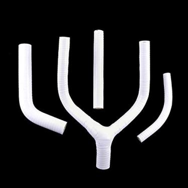 Imagem de LUXERAD Kit de mangueira de radiador de arrefecimento de desempenho de 3 camadas 4,5 mm Tubo de silicone para Yamaha YZ 125 1993 1994 1995 (branco)