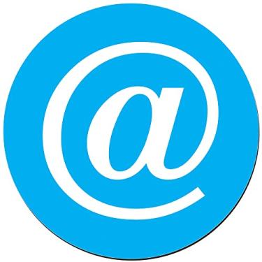 Imagem de Mouse Pad Redondo Arroba em PVC TopGet (Azul Claro)