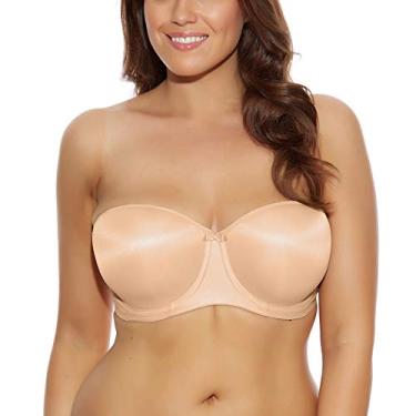 Imagem de Elomi Sutiã feminino plus size macio com aro moldado de espuma sem alças, Nude, 42FF