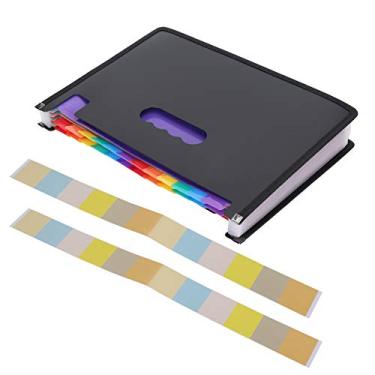 Imagem de GLOGLOW Organizador de arquivos expansível, 24 bolsos, pasta de acordeão, tamanho carta, dobrável, portátil, 24 bolsos, à prova de fogo, organizador expansível para pasta de arquivos