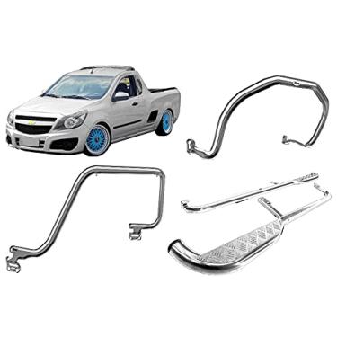 Imagem de KIT QUEBRA MATO+ESTRIBO+SANTO ANTONIO PICK-UP MONTANA CROMO