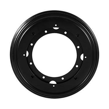 Imagem de placa giratória de rolamento de plataforma giratória galvanizada redonda,Anel de plataforma giratória, anel de rolamentos de plataforma giratória de hardware rotativo para mesa (L-Black)