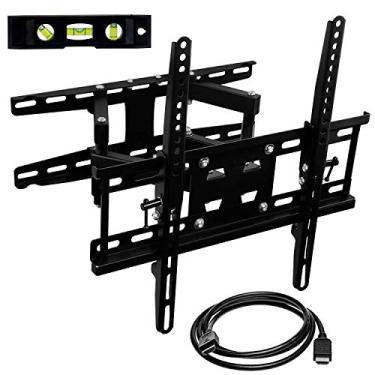 Imagem de Mount-It! Suporte de parede para TV Full Motion | Suporte articulado estável de braço duplo para TVs de 32 a 55 polegadas | Giratório, Inclinação e Estenda | Suporte de parede VESA universal para tela