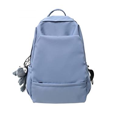 Bolsa Mochila Feminina Mochilas de viagem à prova d'água Mulheres Senhoras  Casual Mochila escolar feminina Bolsa adequada para laptop de 15,6  polegadas (Azul)