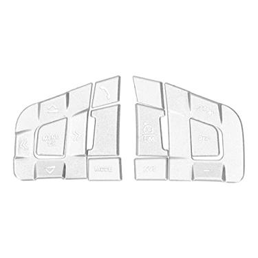 Imagem de Aramox Moldura de botão de volante adequada para Rover Discovery Sport 2015-2019, 10 peças decoração de capa de acabamento de botão de volante