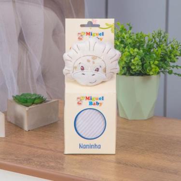 Naninha Para Bebe Bichinhos Com Porta Chupeta Pelúcia (Nuvem Azul)