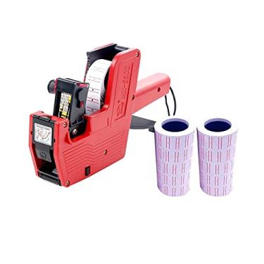 Imagem de Kiboule Máquina de etiqueta de preço de 8 dígitos etiquetadora de preço portátil etiquetadora data maker preço com 10 peças etiquetas de preço papel para escritório loja de varejo mercearia organizaç