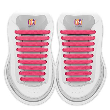 Imagem de No Tie Shoelaces for Kids and Adults, Silicone Elastic Shoelaces for Sneaker, Flat Tieless Shoe Laces for Outdoor Sport