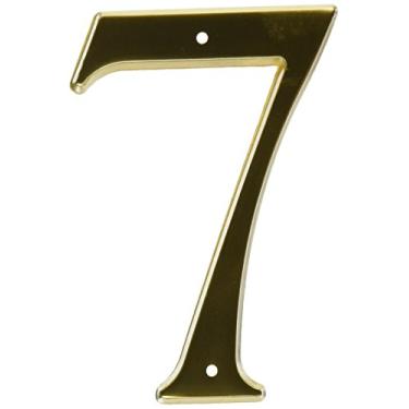 Imagem de Baldwin 90677040 77# 7 Número da casa, latão acetinado